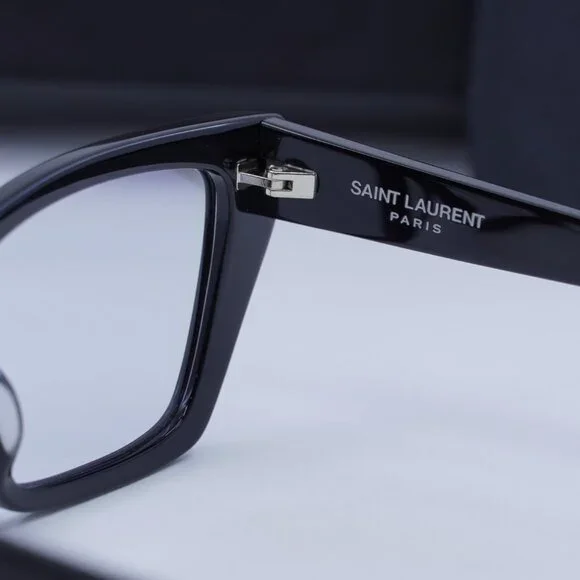 Saint Laurent SL276 MICA 025 Cat Eye Sunglasses - Black/Clear - Picture 10 of 12